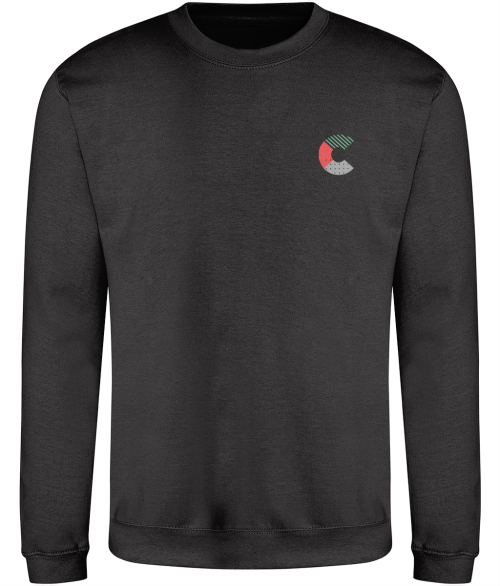 Black sweatshirt multi logo