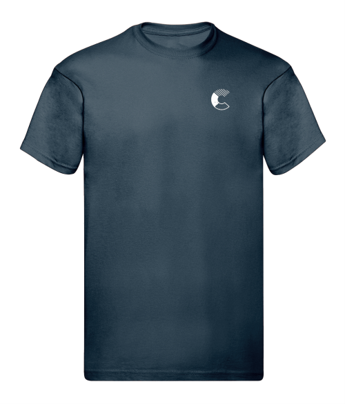 Dark blue t-shirt logo
